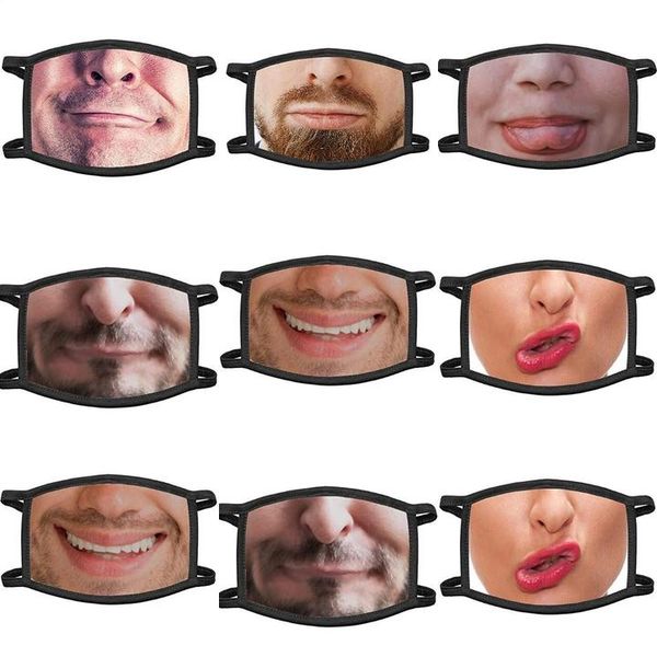 

tapaboca funny 3d costumes trendy fashion halloween for mask half printed korting cosplay korting u big size half fas masks face funny jwjwx, Black