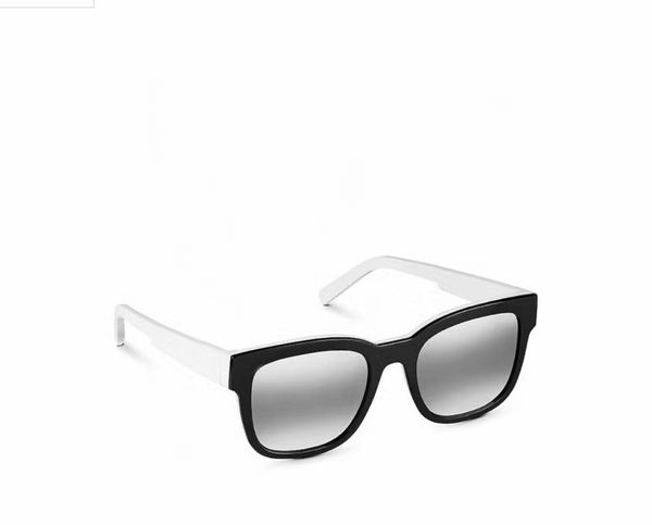 

black white square sunglasses silver mirrored lens fashion sunglasses 1093 sonnenbrille occhiali da sole with box, White;black