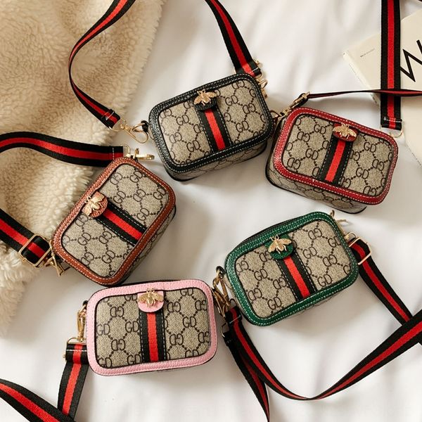 

ytdgq 2020 children's contrast postman small square color shoulder fashion hardware decoration girls messenger bag accessories small sq
