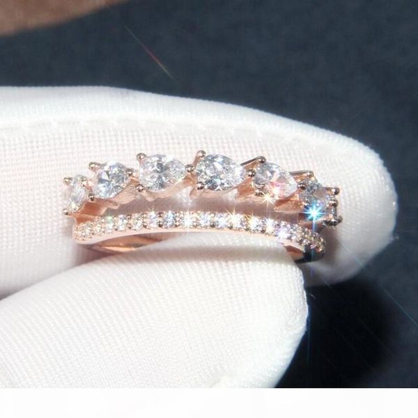 

f нового прибытия игристые простые моды ювелирных изделия real 100% 925 sterling silver water drop белого топаз cz алмазные женщины свадебна, Slivery;golden