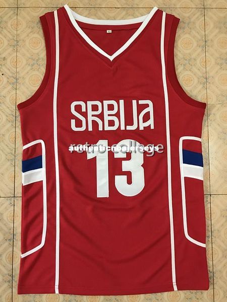 

#13 raduljica camiseta canotta serbia eurobasket men's basketball jersey stitched stitched customize any name and name xs-6xl vest jers, Gray