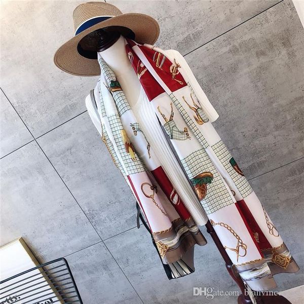 

пашмины моды длинные кольцо новый высококачественный дизайнерский бренд шелковый шарф длинный шаль женщина бренда красочные шаль шарфы saron, Black;white