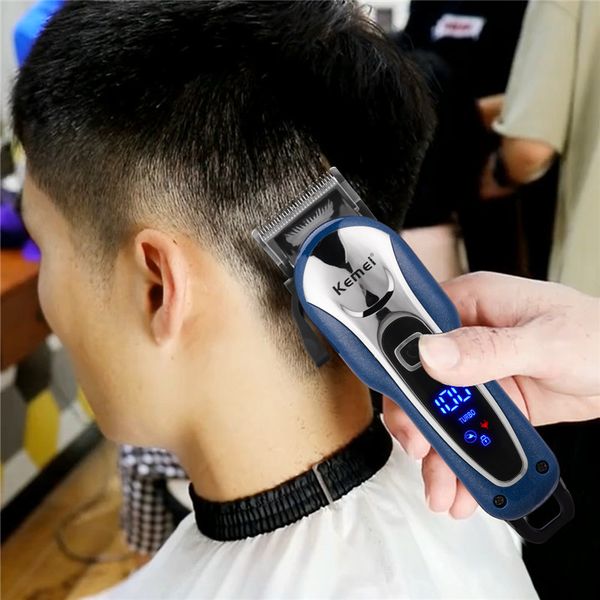 

2016 kemei electric hair trimmer for men professional rechargeable hair clipper haircut machine lcd display kemei electric pt2009 gtpzg