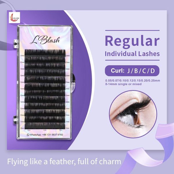 

lblash 100% ручной работы россии объем ресницы extensions natural silk корея норка индивидуальные плетки глаза мягкая ресницы 12line / tray