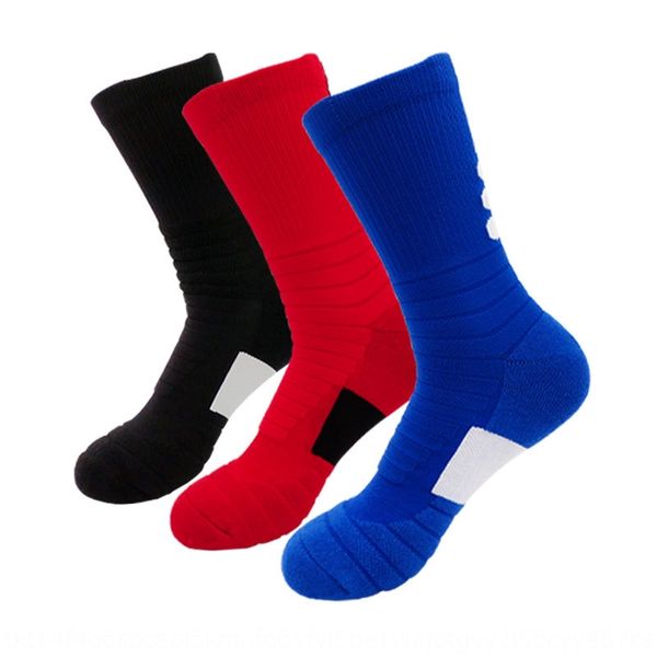 

2020 new elite basketball basketball cotton socks thickened sports quick-drying sports casual cotton socks, Black