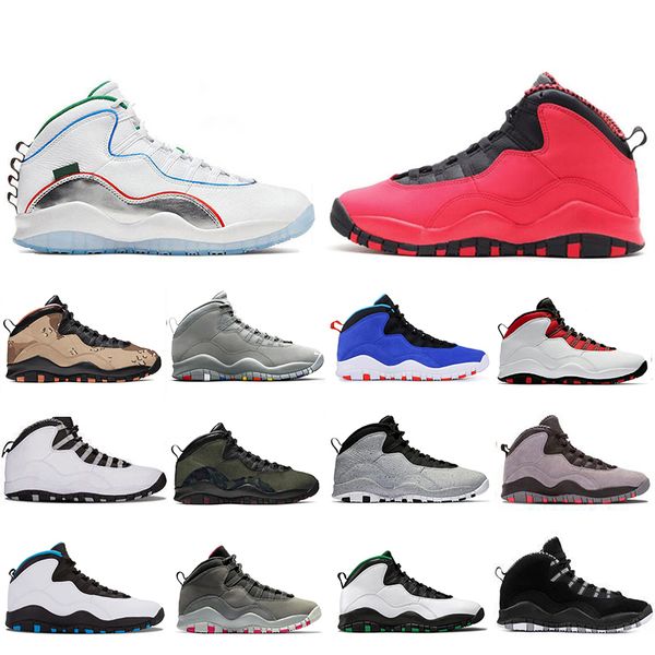 

новое прибытие подгоняет 10s охладить серого цемент мужских ботинок баскетбола woodland camo уэстбрук 10s белый цемент сталь серого дым серы, White;red