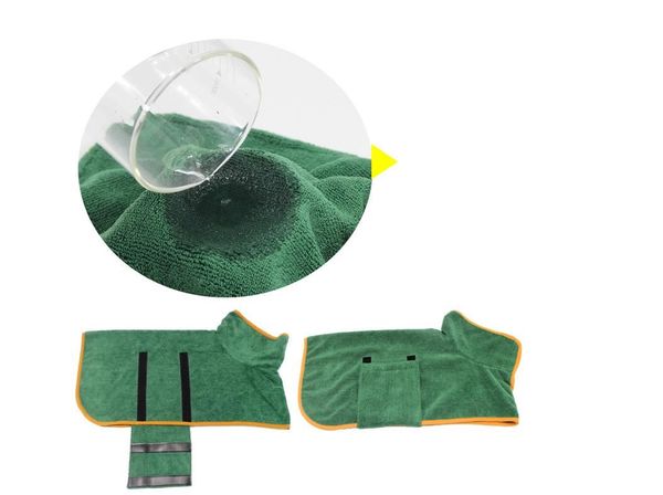 

2020 pet bathrobe head waist type super absorbent thickened super fine fiber comfortable cotton dog cat supplies