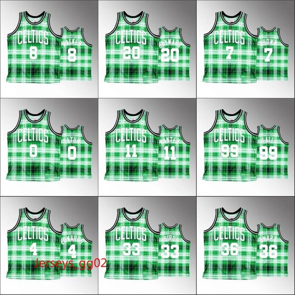 

boston celtics men jayson tatum kemba walker jaylen brown gordon hayward private school hardwood classics nba custom jersey, Black
