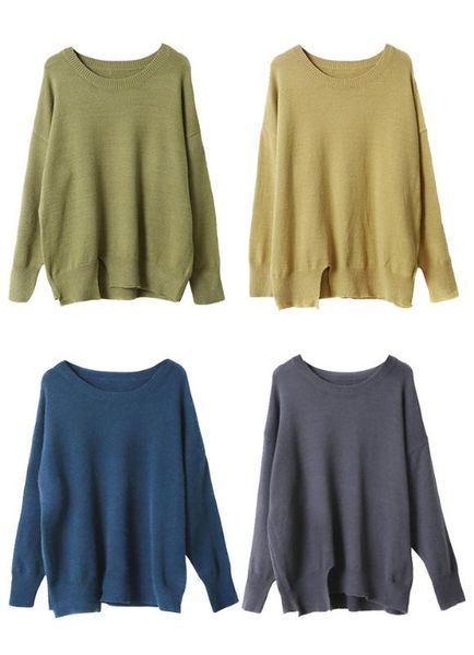 

autumn winter women knitted sweaters solid 2020 casual long sleeve slash neck pink pullovers slim jumper, White;black