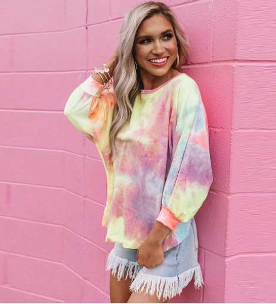 

ladies sportswear yoga wear tie-dyed breathable quick-drying long-sleeved shirt, White;red
