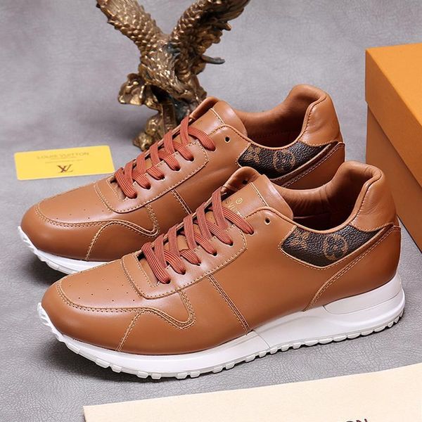 

новый люкс мужская обувь run away тапки chaussures pour hommes кожа большой размер люкс мужские ботинки тапок с коробкой zapatos de hombre f, Black
