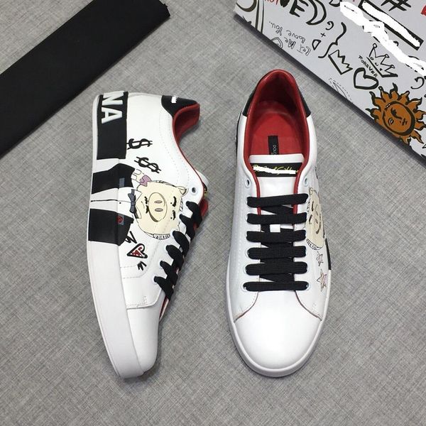 

qulity mens womens chaussures shoe beautiful platform casual sneakers luxury designers shoes leather solid colors dress shoe d5b23w, Black