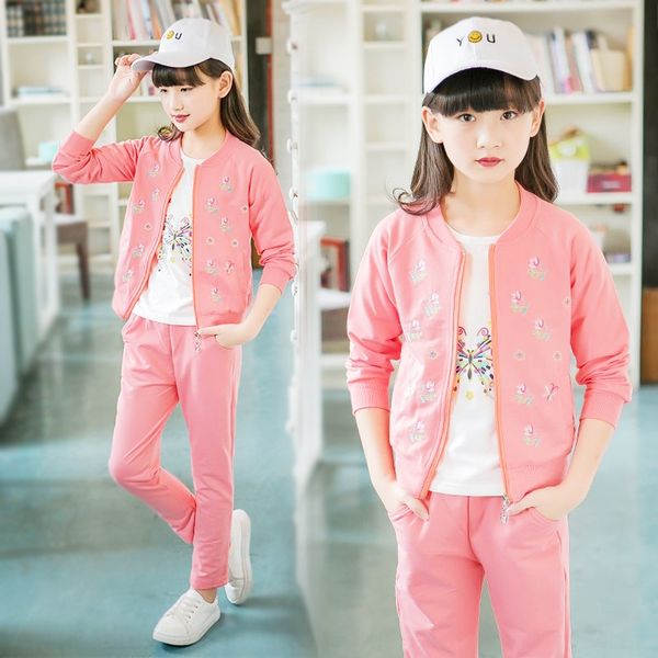 

sesgq clothing 2020 new girl's three-piece suit autumn suit sports and girls children's children's ' clothes fashion for