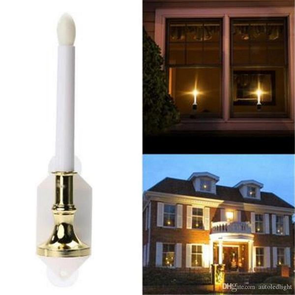 

solar power led candle light wall lamp waterproof solar fashion flick candle light home outdoor garden window decor