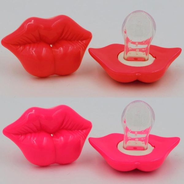 

baby pacifier grade silicone baby lip pacifier kiss pink rose red lip shape teeth soothers funny pacifiers