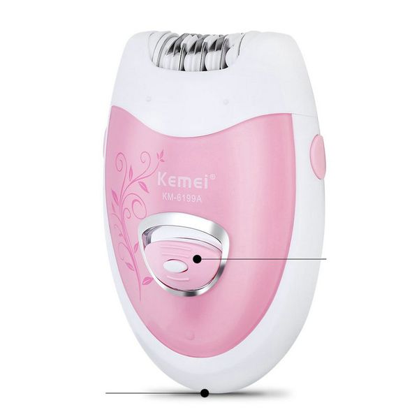 

2016 kemei 6199a 2 in 1 electric epilator cordless body hair remover painless portable foot file woman perfect skin electric pedicure obdvm
