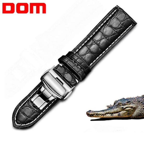 

watch bands crocodile leather watchband genuine strap 14mm 16mm 18mm 20mm 22mm 24mm black brown women men band