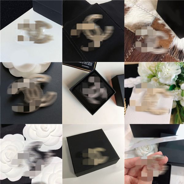 

european designer jewelry designer brooch vintage accessories explosion cc brooch luxury fashion gift have stamps ing, Gray