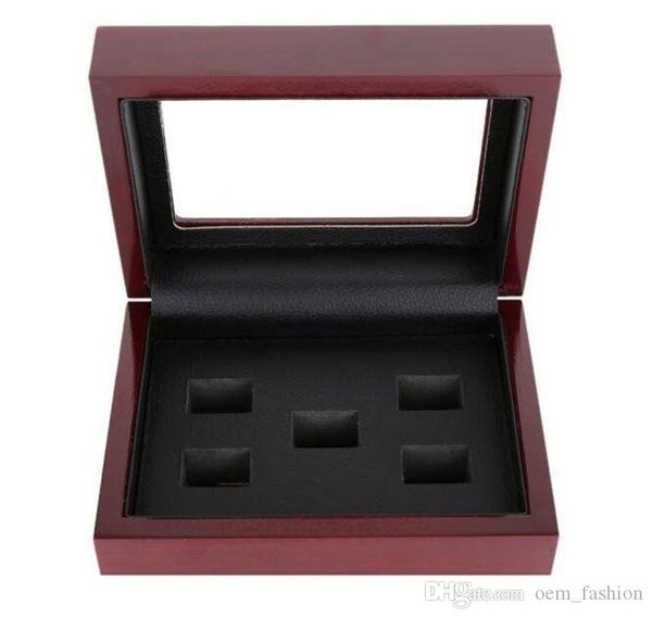 

wooden box championship ring display case wooden boxs for ring 2 3 4 5 6 holes to choose rings and collection ing, Black;white