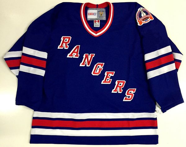 

custom adam graves mike richter mark messier new york rangers 1994 stanley cup hockey jersey stitched ccm vintage any name your number, Black