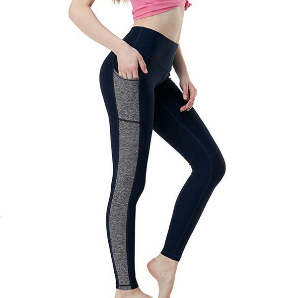 

leggings women fitness workout sportswear skinny push up pencil pants solid with blocked patchwork leggins pockets leggins mujer, Black