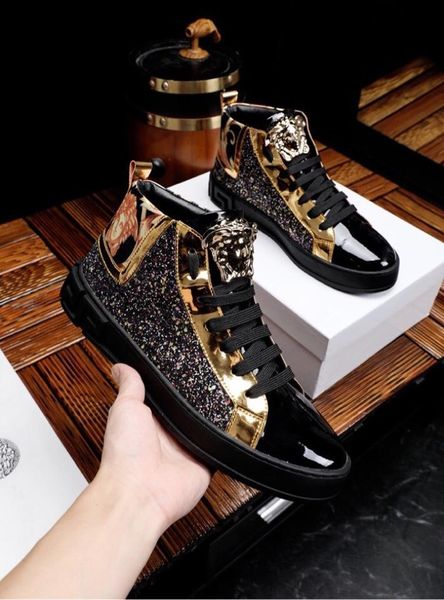 

2020f limited edition medusa high-casual flat boots, high-quality fashionable wild men's sports tide shoes, size: 38-45, Black