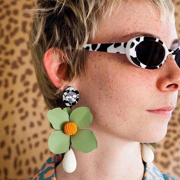 

fashion oval frame cow color fashion sun small frame ins glasses sunglasses selling sunglasses, White;black