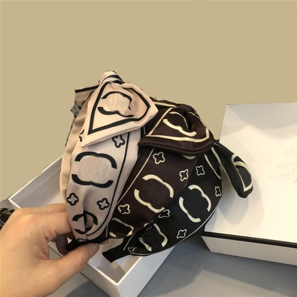 

fashion women hair band bow letter print hair accessories wide edge girls boutique hair hoop hairpin headbands 3 colors high quality, Silver
