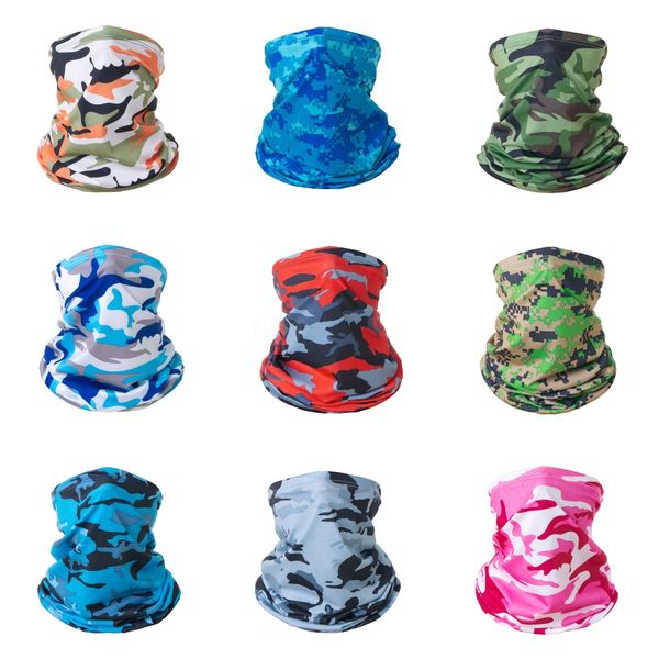 

niw9s protection ice fishing new camouflage magic scarf face neck gaiter uv scarf dustproof hiking cycling bandana face mask#291, Black