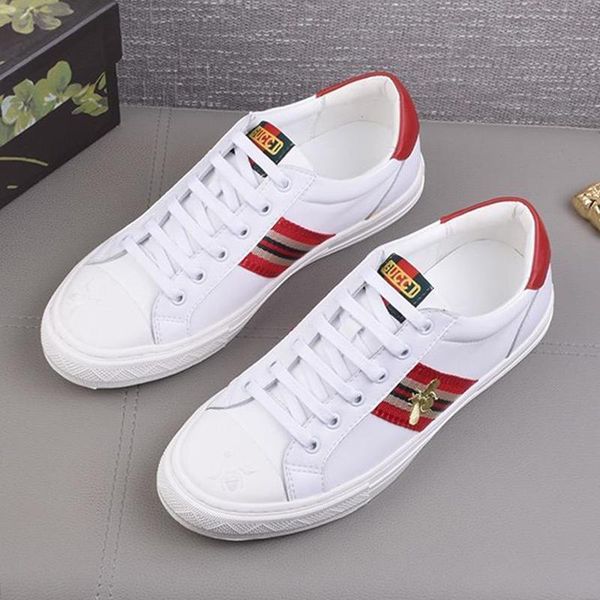 

new arrival mens ace embroidered sneaker mens fashion shoes low plus size men shoes lightweight scarpe da uomo di lu, Black