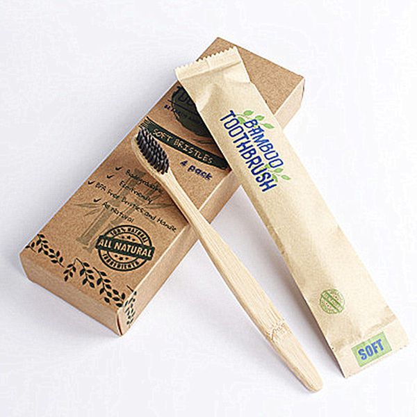 

bamboo toothbrush natural environmental protection health soft bamboo charcoal brush can be customized logo toothbrush
