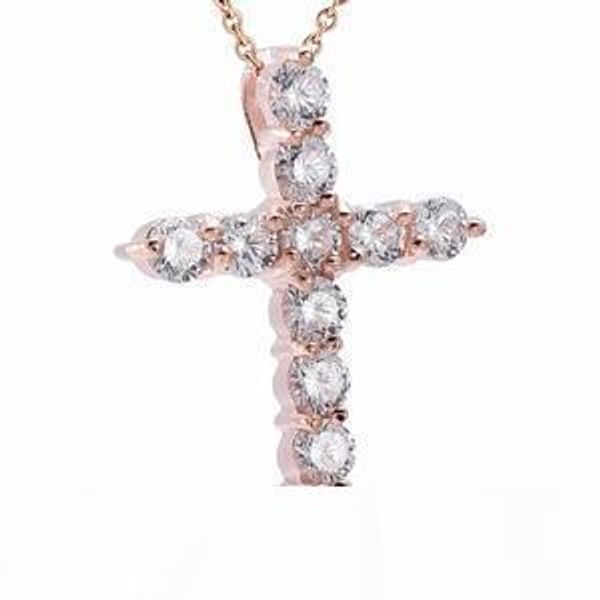 

crystal mini cross necklace stainless steel memorial jewelry for women girl kids men, Silver