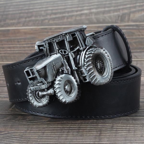 

alloy metal car shape buckle belt for men pants jeans leather belt smooth motorcycle buckle waist straps 3.8cm wide white brown, Black;brown