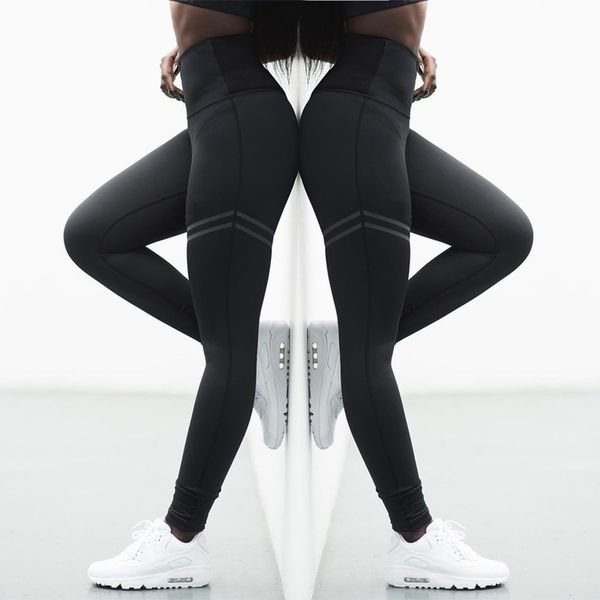 

new 2020 fashio women legging pants high elastic fitness leggings jeans pants slim sportswear quick drying casual leggings, Black