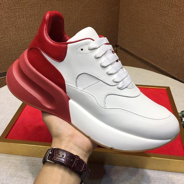 

oversized runner men 's shoes drop ship fashion brands vintage comfortable breathable sports lace -up casual men shoes chunky sneakers, Black