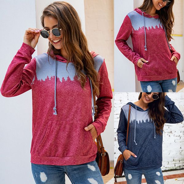 

women gradient hoodies spring autumn long sleeve pullover hooded sweatshirt male loose fashion clothes, Black