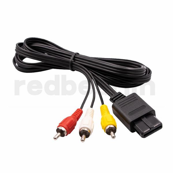 

1.8m 6ft av tv rca video cord cable for snes game cube for nintendo n64 64