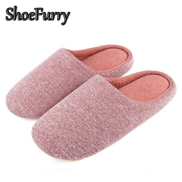 

shoefurry женщины хлопок обувь главная тапочки мягкие bottom mute шлепанцы женщина плюшевые крытый обувь зима женский меховые, Black