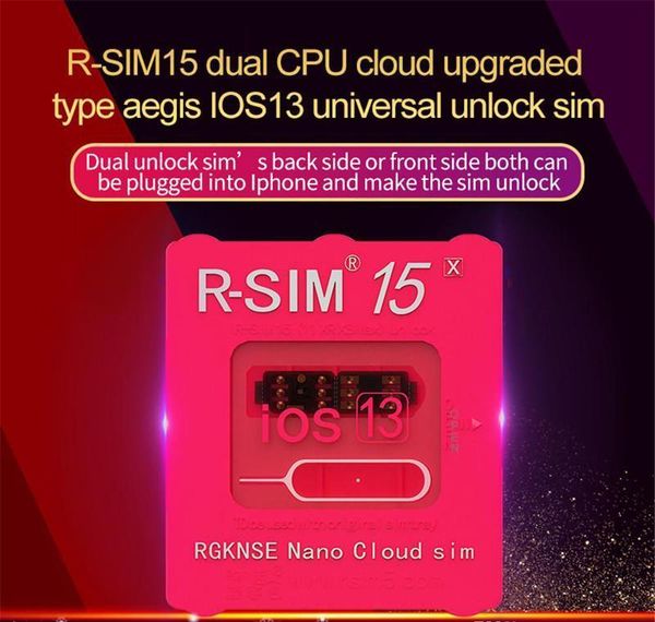 

rsim15 for ios13 unlock card rsim 15 r-sim15 dual cpu upgraded universal unlocking for iphone 11 xs max xr xs x 6 7 8 plus ios7-13.x cuemojm