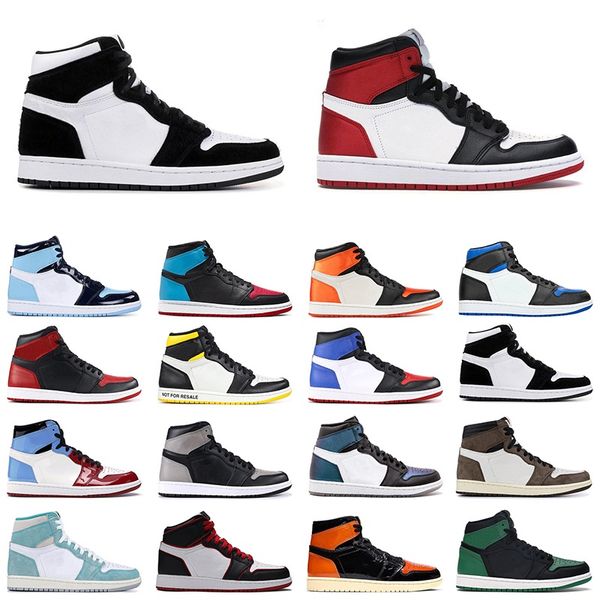 

jumpman 1 twist men women 1s basketball shoes shadow obsidian unc black toe mens outdoor trainers sports sneakers size 36-47