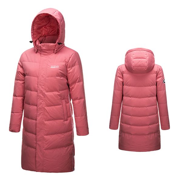 

fashion ladies winter outdoor sport climbing trekking ski hooded warm puffer thick duck down jacket women parka long coat windproof overcoat, Blue;black