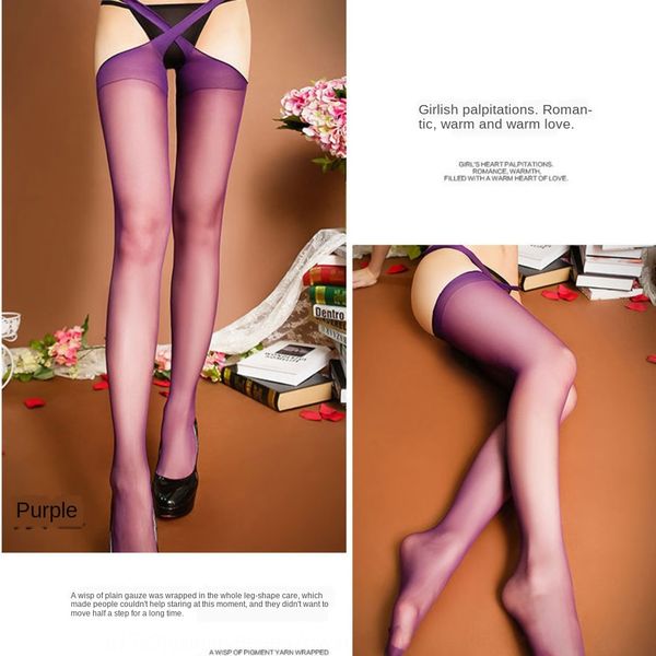 

hw1tc crotch long independent cross nightclub four-color four-side open crotch long independent cross nightclub stockings four-co, Black;white