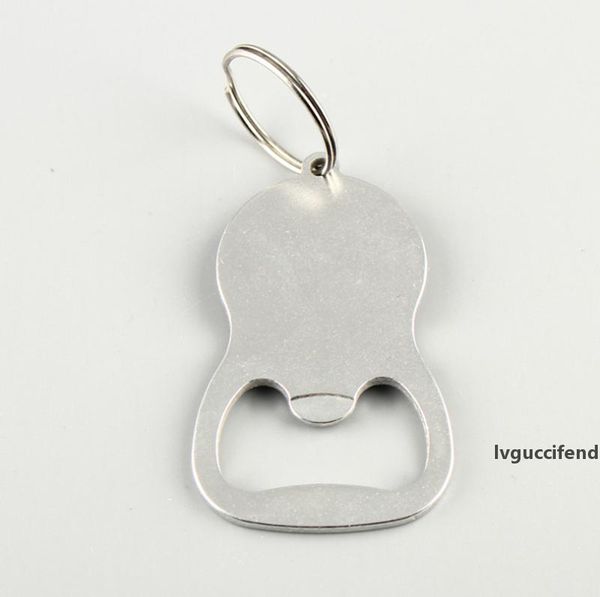 

stainless steel mini gourd shaped beer bottle opener keychain keyring opener