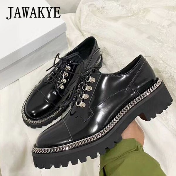 

british black leather lace up women loafers casual flat shoes woman round toe thick sole runway luxury designer platform shoes