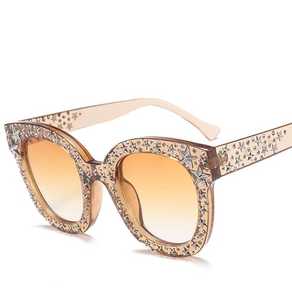 

2020 new round sunglasses metallic punk dazzle color crown prince mirror personality hipster sunglasses men's and women's gasses 0, White;black