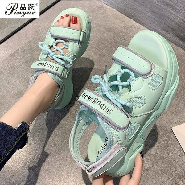 

breathable summer lightweight flat platform canvas casual sandals thick bottom women's fashion shoes, Black