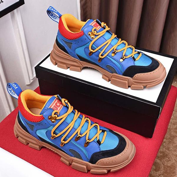 

men 's flashtrek sneaker mens shoes zapatillas hombre chunky sneakers lightweight outdoor walking sports shoes lace -up vintage men sh, Black
