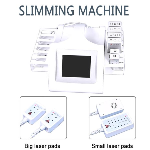 

горячая 980nm lipolaser lipo лазерная похудения красоты машина диодный лазер сжигания жира remover тела shaping 12шт колодки красоты equipme