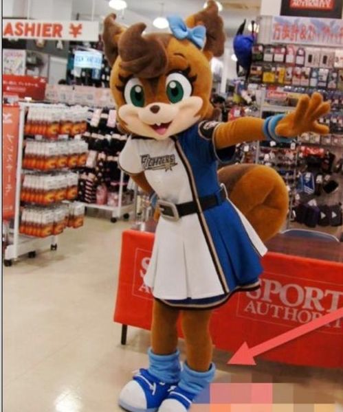 alta qualidade reais imagens de esquilo fantasia de mascote de anime costumes Adulto Tamanho fábrica transporte livre directo