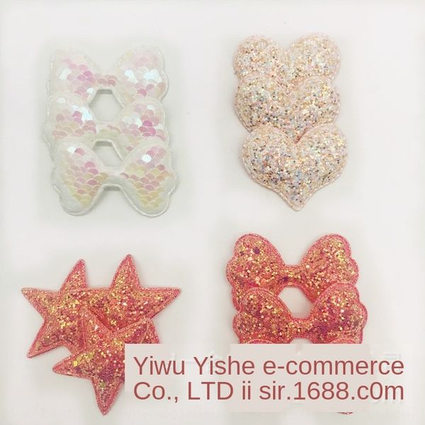 

accessories sequins butterfly band bowknot five-pointed star material hairpin hair band infant hair accessories, Silver